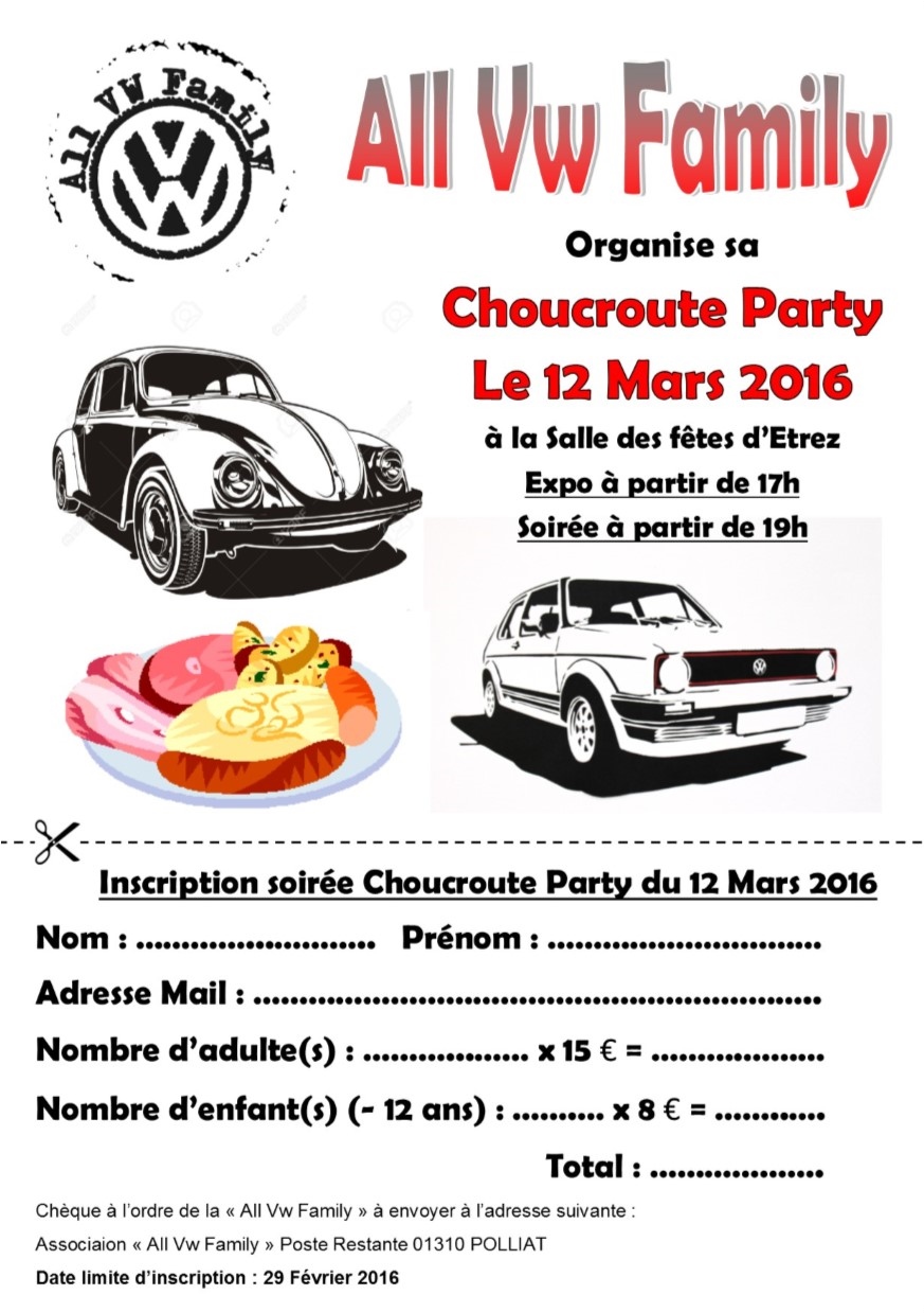 All VW Choucroute 2016